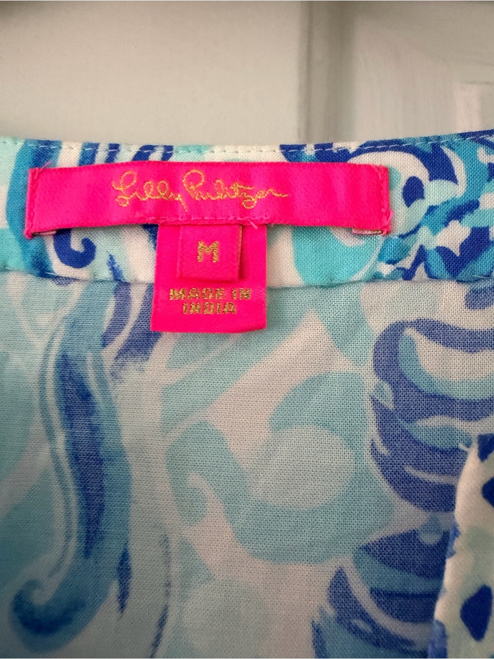 Lilly Pulitzer Aqua & Cobalt Pineapple-Print Tunic - Picture 3 of 3